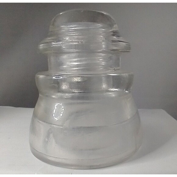 Vintage Hemingray #45 Made in USA 17-41 Clear Glass Insulator read description - Picture 4 of 10